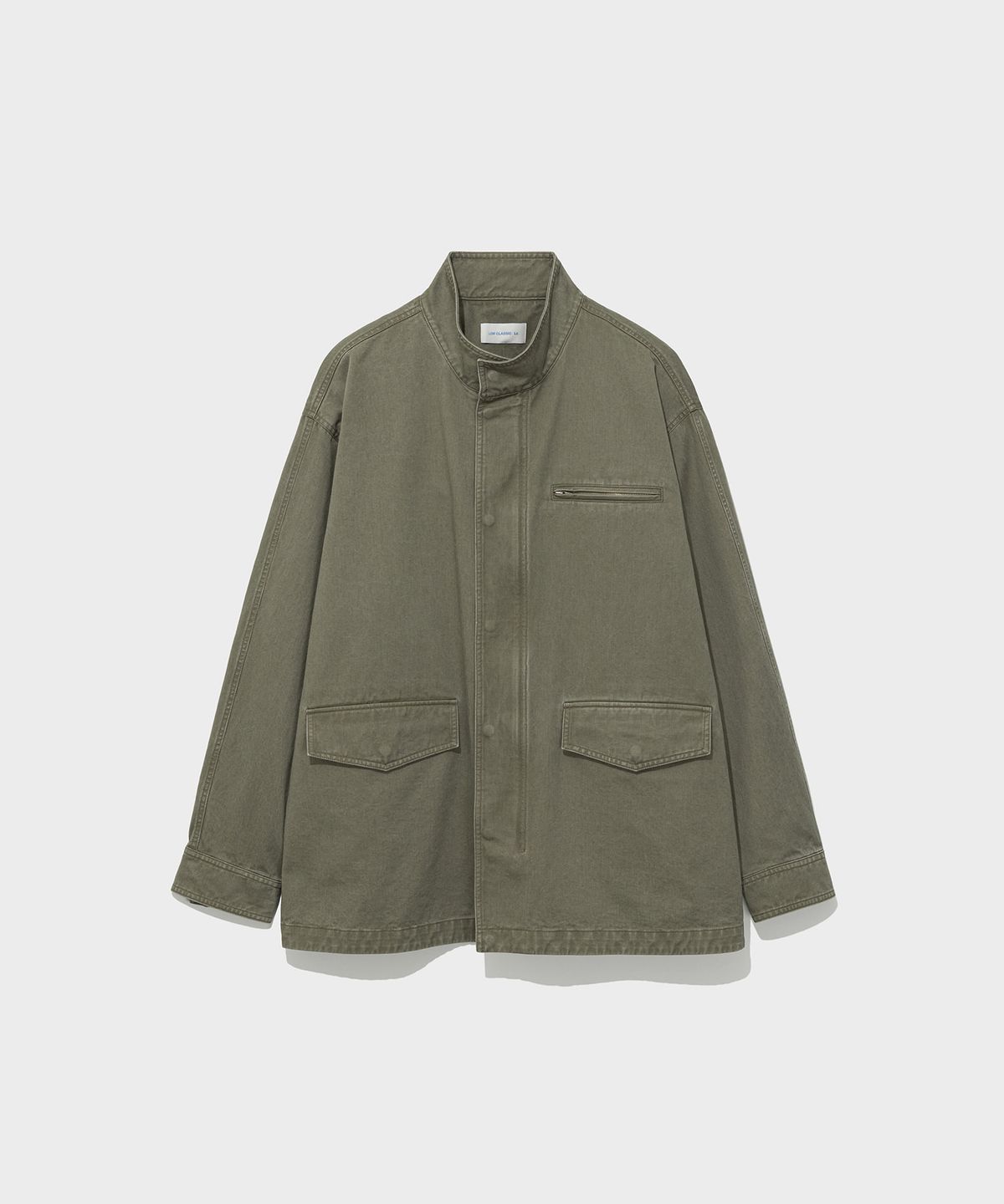 로우클래식(LOW CLASSIC) WASHED COTTON UTILITY JACKET_KHAKI [LC263JP06KH]