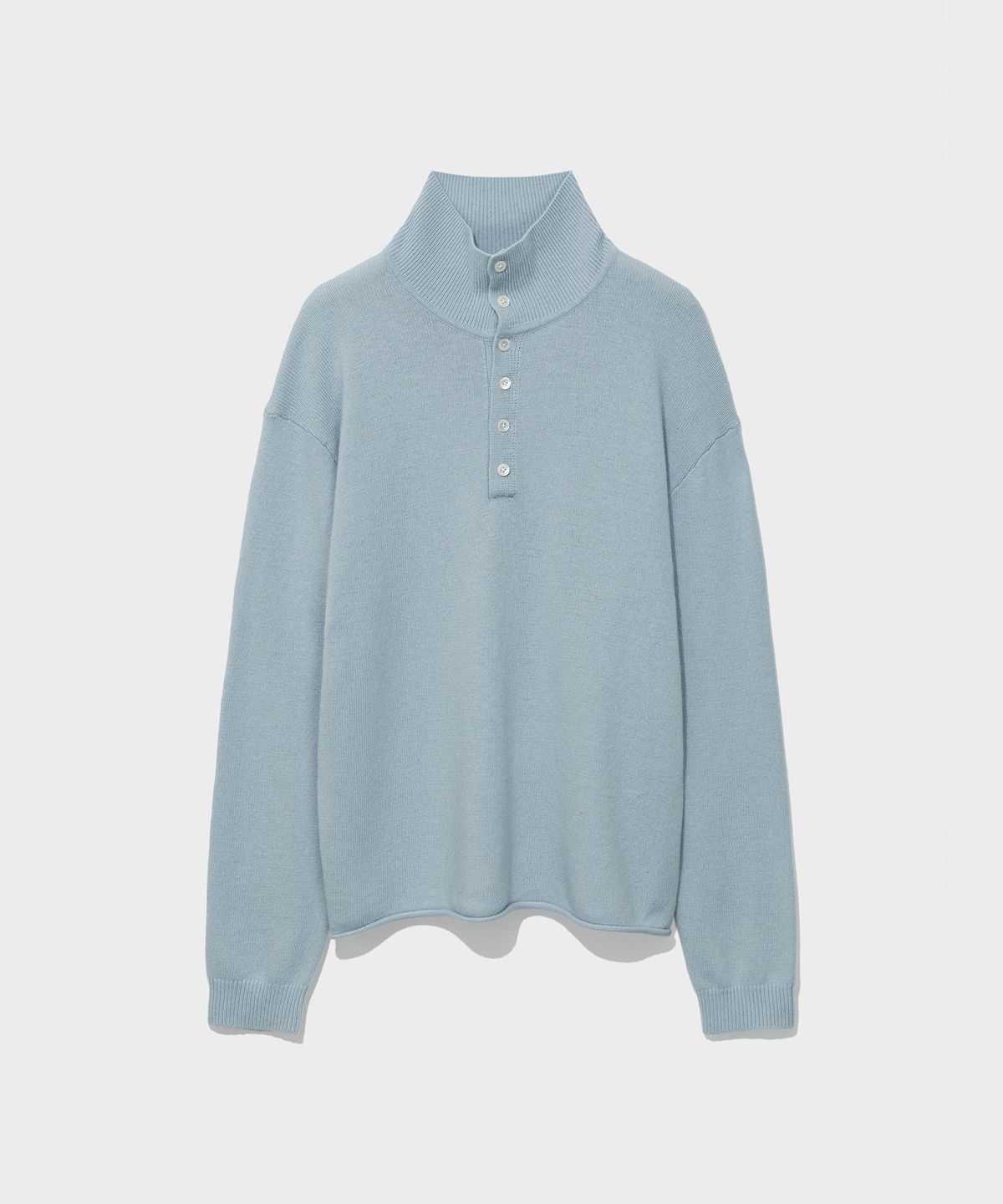 로우클래식(LOW CLASSIC) WOOL BLEND HIGH-NECK SWEATER_SKY BLUE [LC263KN02SY]