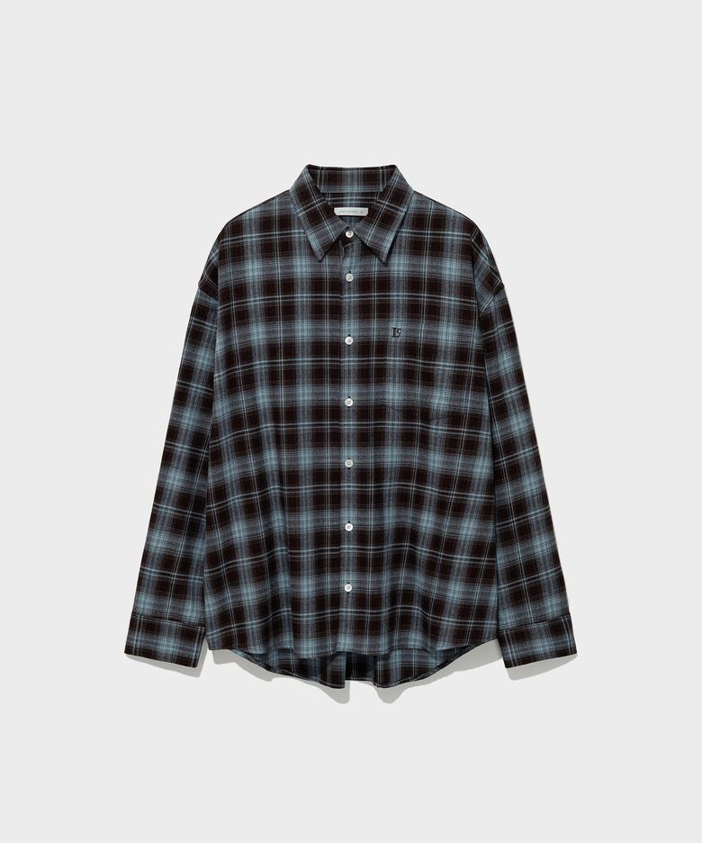 OVERSIZED Lc FLANNEL CHECKED SHIRT_BROWN [LC263SH01BR]