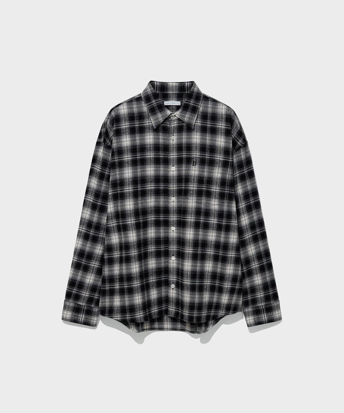 로우클래식(LOW CLASSIC) OVERSIZED Lc FLANNEL CHECKED SHIRT_BLACK [LC263SH01BK]