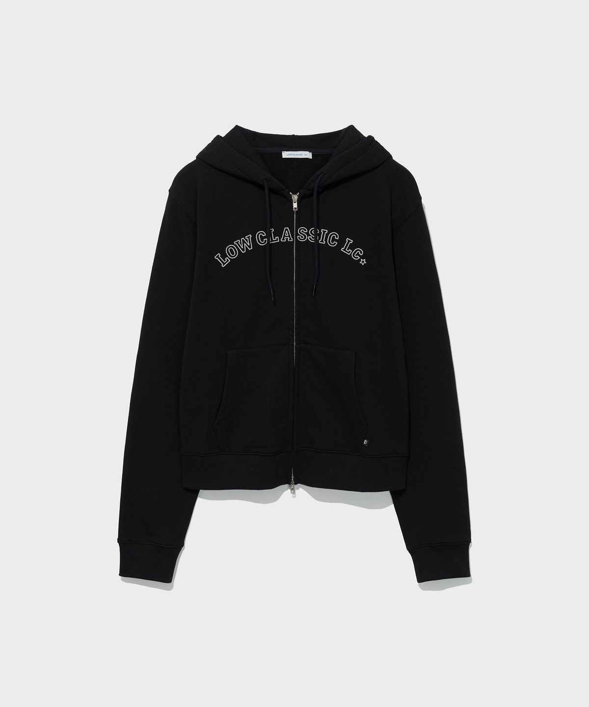 로우클래식(LOW CLASSIC) Lc REGULAR ZIP-UP HOODIE_BLACK [LC263TS10BK]