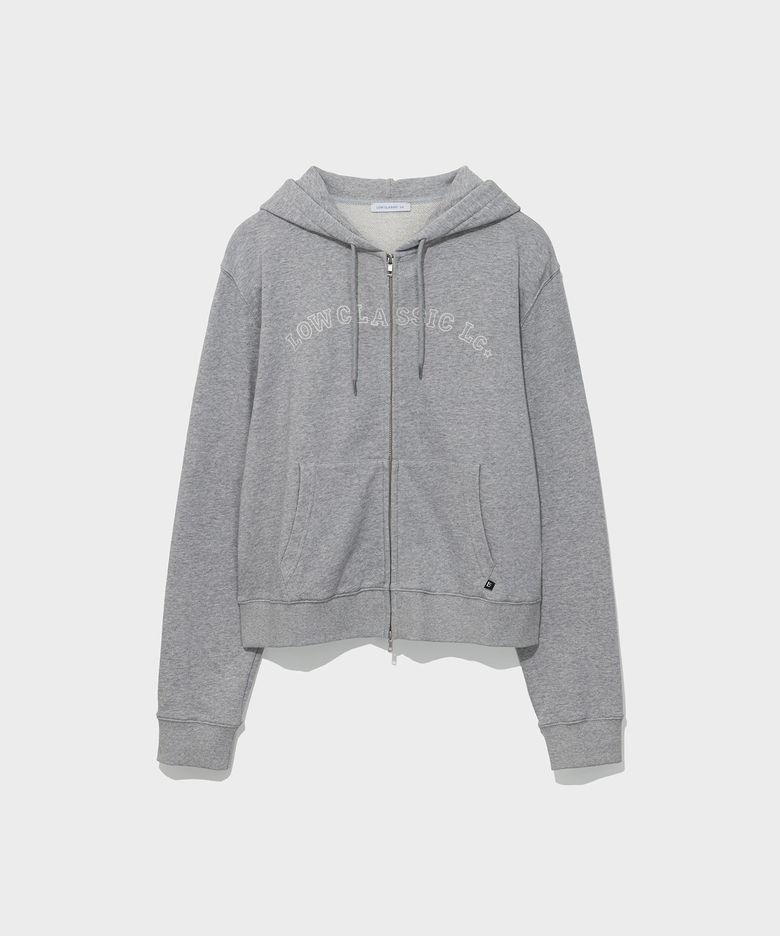 Lc REGULAR ZIP-UP HOODIE_MELANGE GREY [LC263TS10MG]