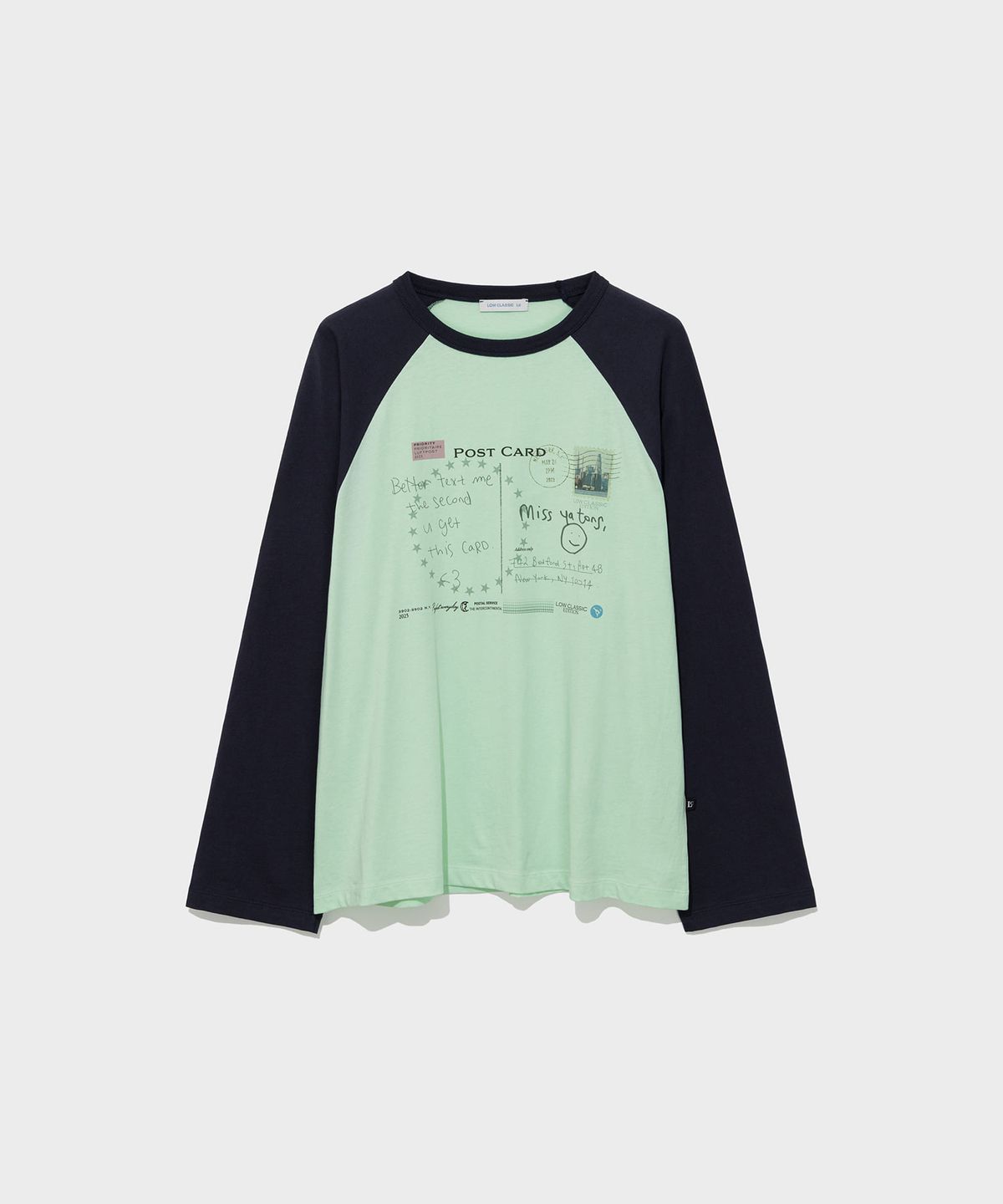 로우클래식(LOW CLASSIC) POSTCARD RAGLAN TEE_MINT [LC263TS12M2]