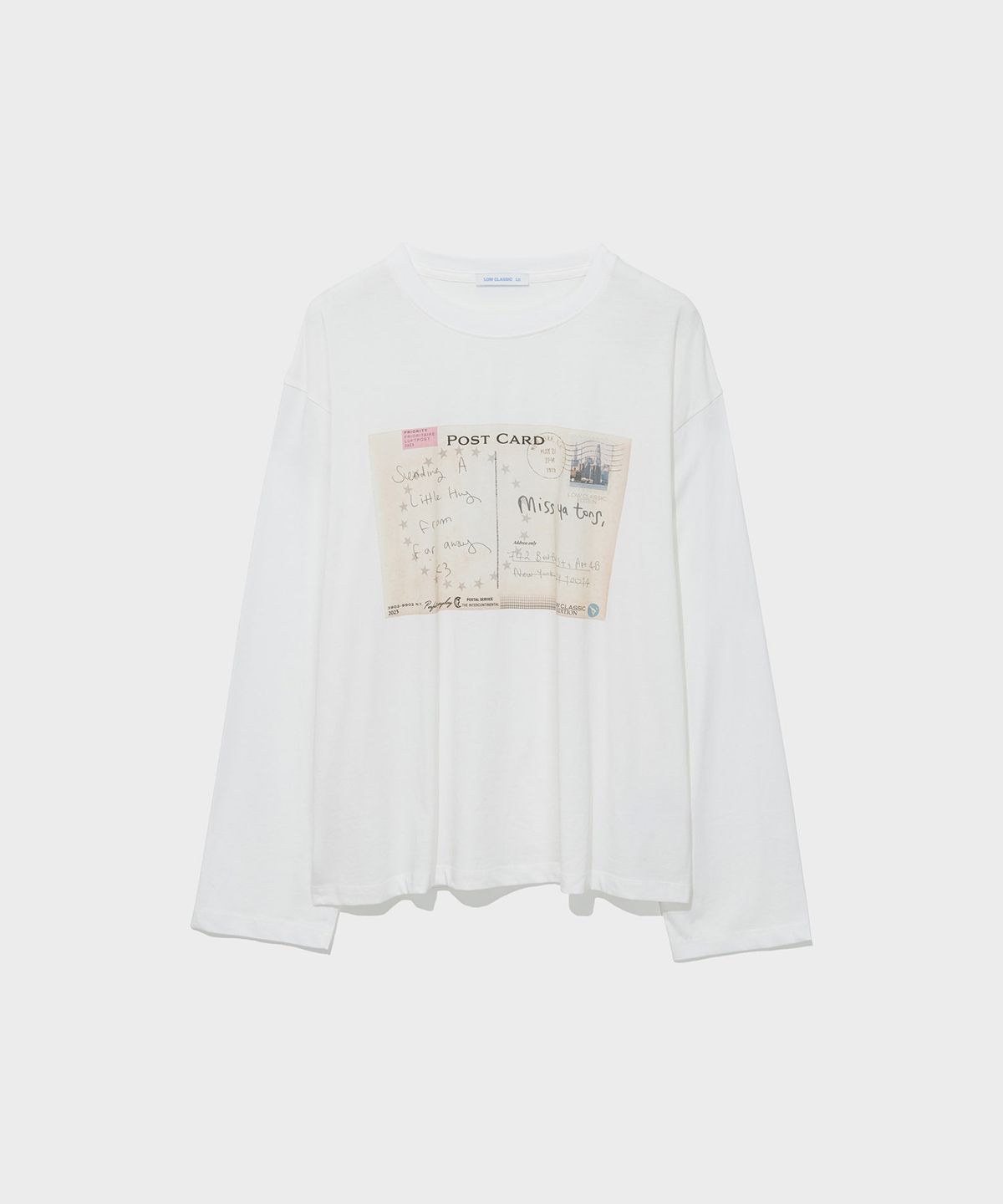 로우클래식(LOW CLASSIC) POSTCARD LONG SLEEVE TEE_OFF WHITE [LC263TS13OW]