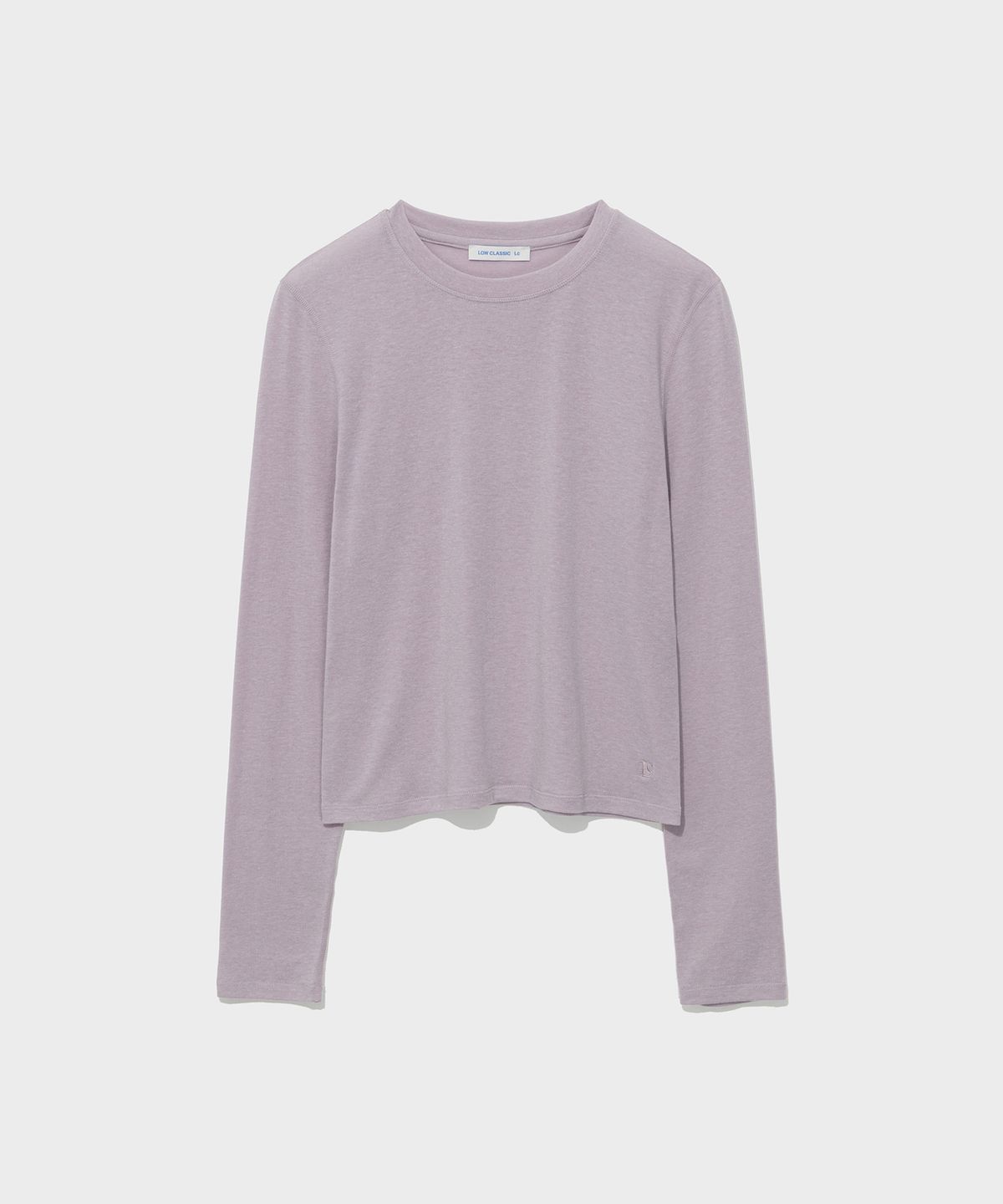 로우클래식(LOW CLASSIC) WOOL-BLEND STITCH LONG SLEEVE TEE_LAVENDER [LC263TS18LV]