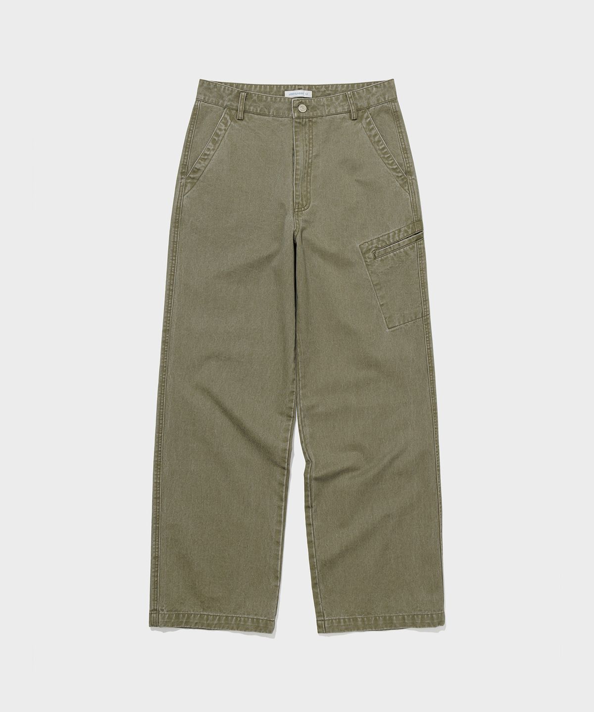 로우클래식(LOW CLASSIC) WASHED COTTON UTILITY PANTS_KHAKI GREY [LC263PT01GK]