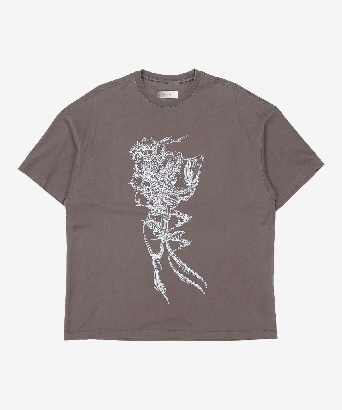 메종미네드(MAISON MINED) FLOW IMAGERY HALF SLEEVE CHARCOAL L