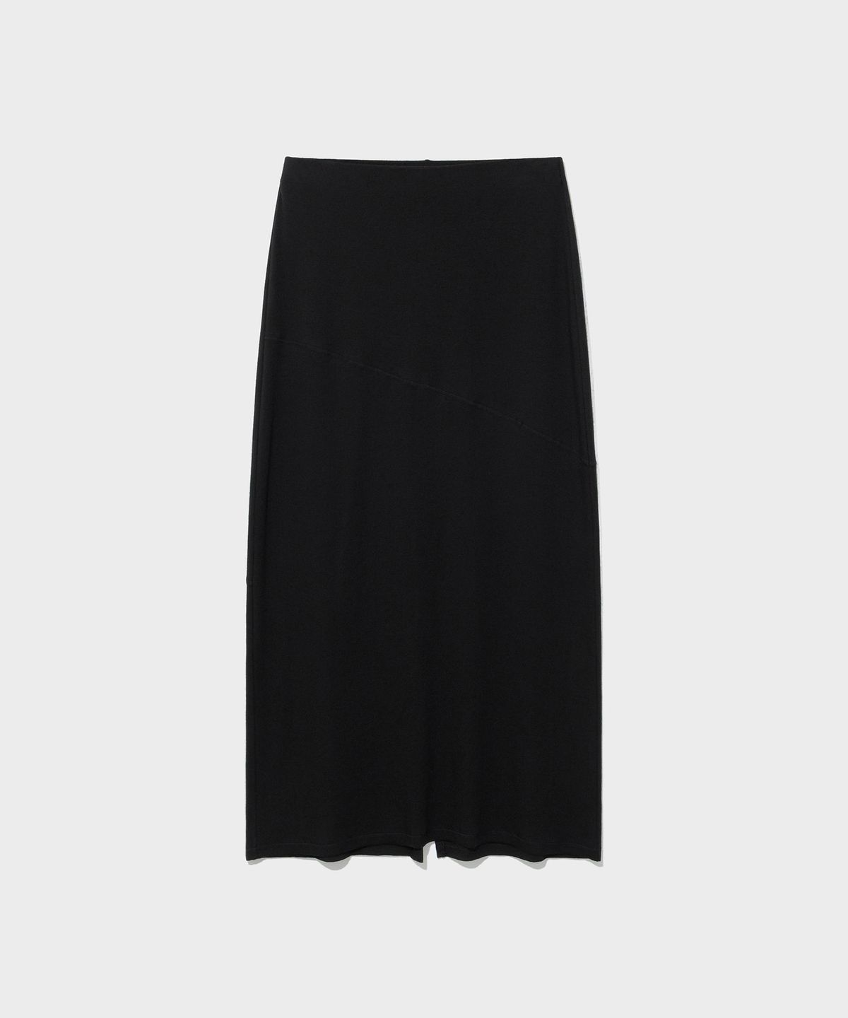 로우클래식(LOW CLASSIC) JERSEY STITCH MAXI SKIRT_BLACK [LC263SK02BK]