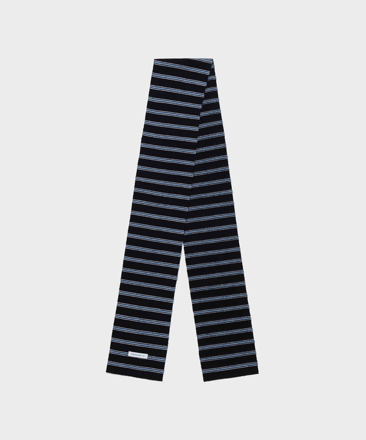 로우클래식(LOW CLASSIC) WOOL CASH BLEND STRIPED MUFFLER_BLACK [LC263MF01BK]