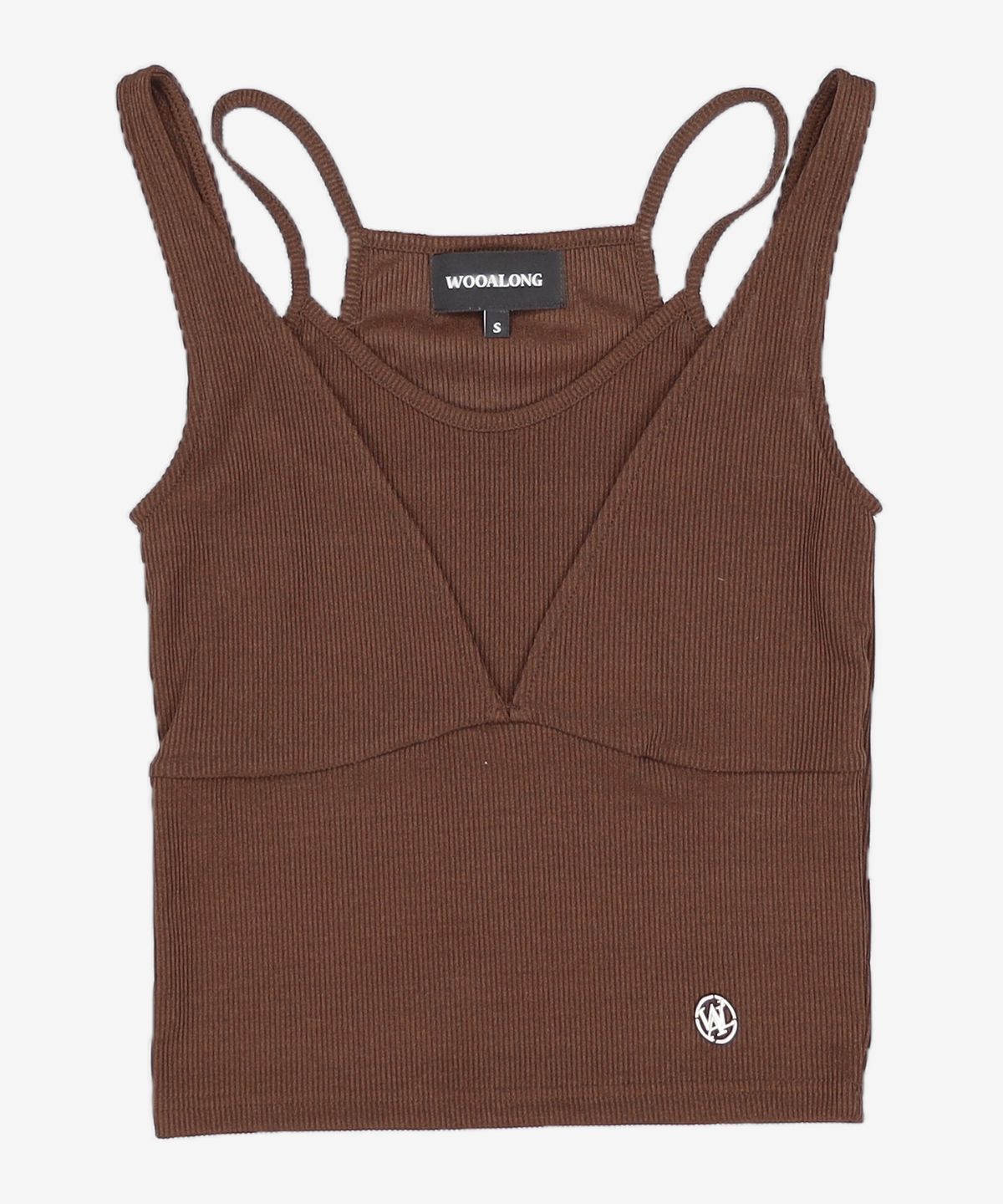우알롱(WOOALONG) Layered sleeveless - BROWN S