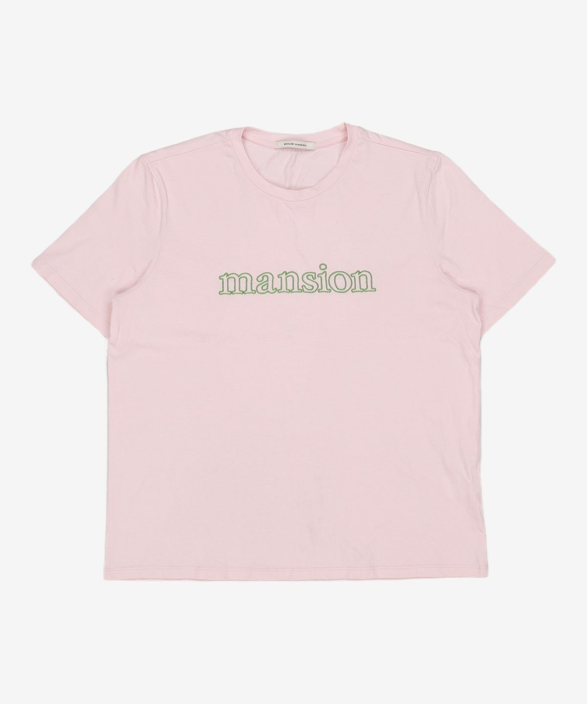 비뮤즈맨션(BEMUSE MANSION) Mansion embroidery tee - Light pink FREE