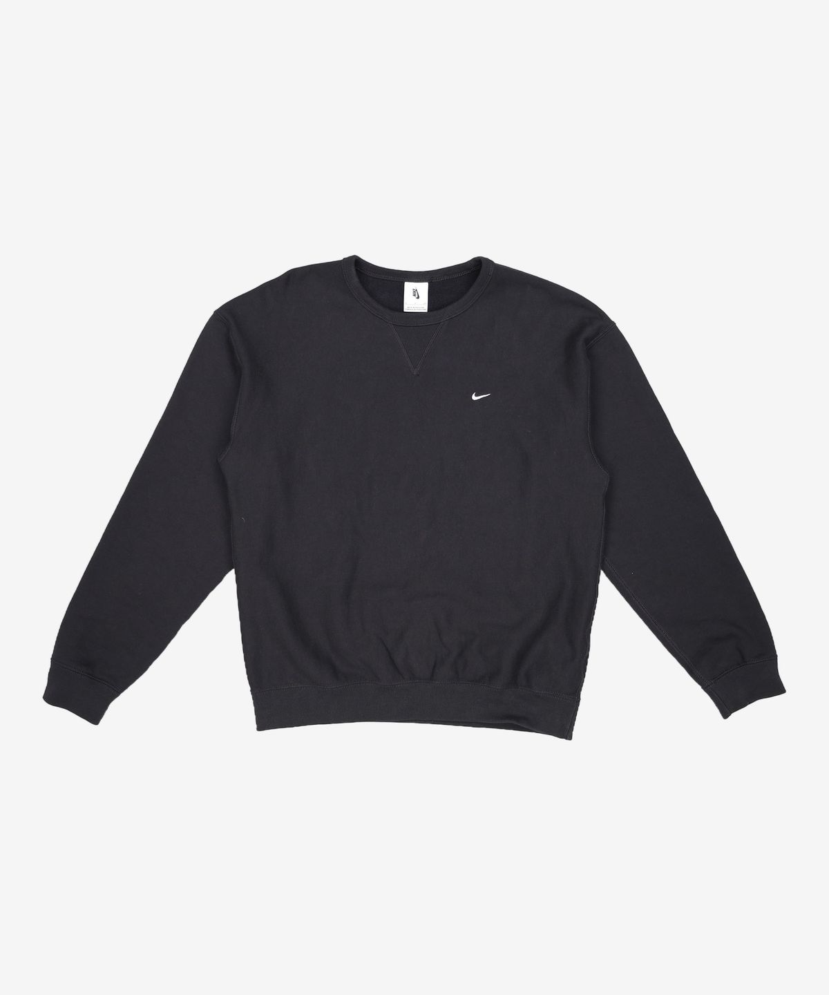 나이키(NIKE) 솔로 스우시 플리스 크루 M - 블랙:화이트 / HV1087-010 S