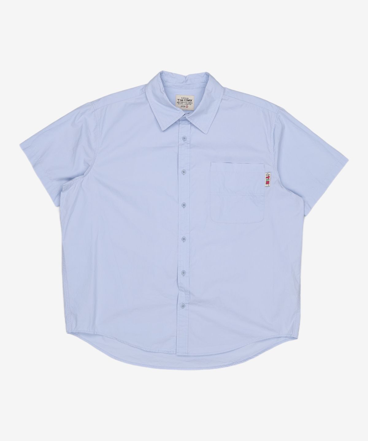 팀코믹스(TIMCOMIX) [OVER-SIZED] VAMOS POCKET SOLID SS SHIRT LIGHT BLUE S