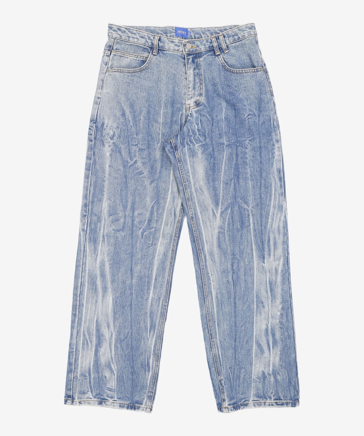 데케트(DECET) Mid Rise Wide Jeans DCPT027BlueCenter 32