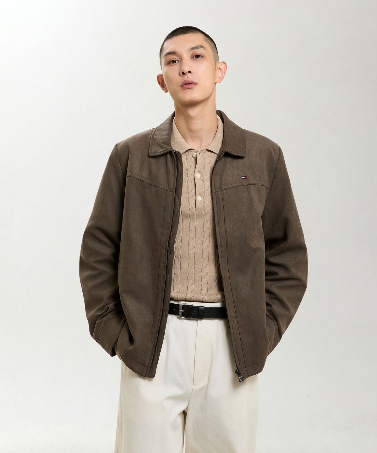 타미힐피거(TOMMY HILFIGER) 카라 스웨이드 자켓 (T12G6WOT704ML1M04)