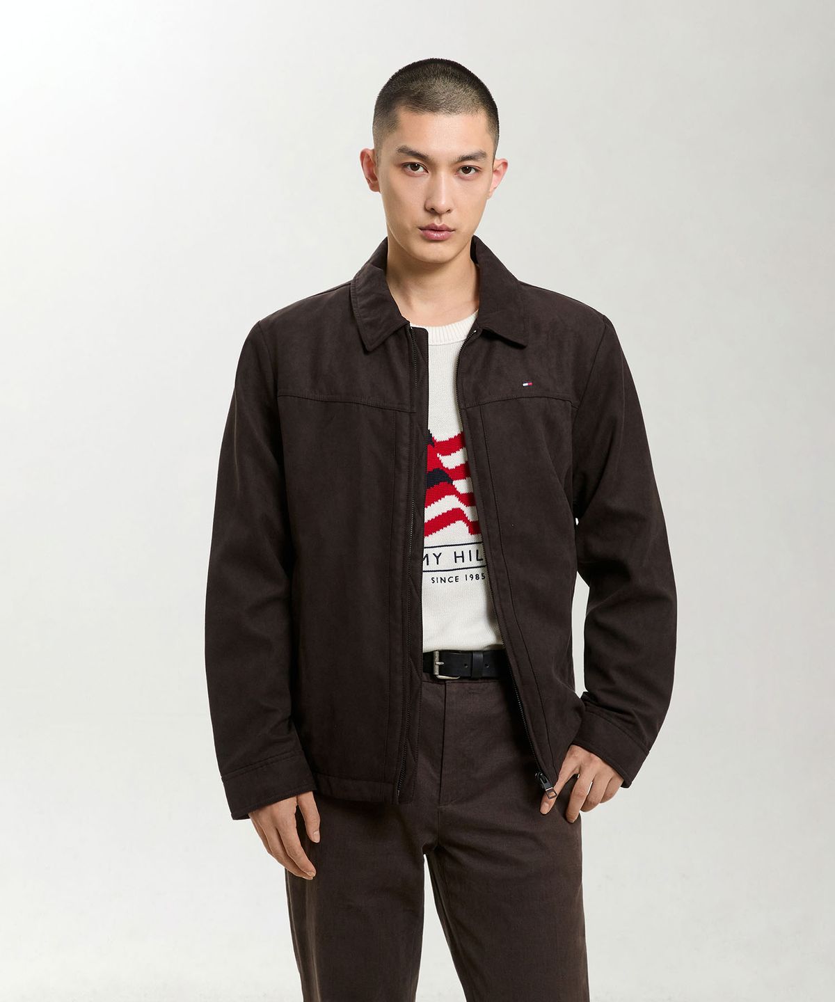 타미힐피거(TOMMY HILFIGER) 카라 스웨이드 자켓 (T12G6WOT704ML1MR9)
