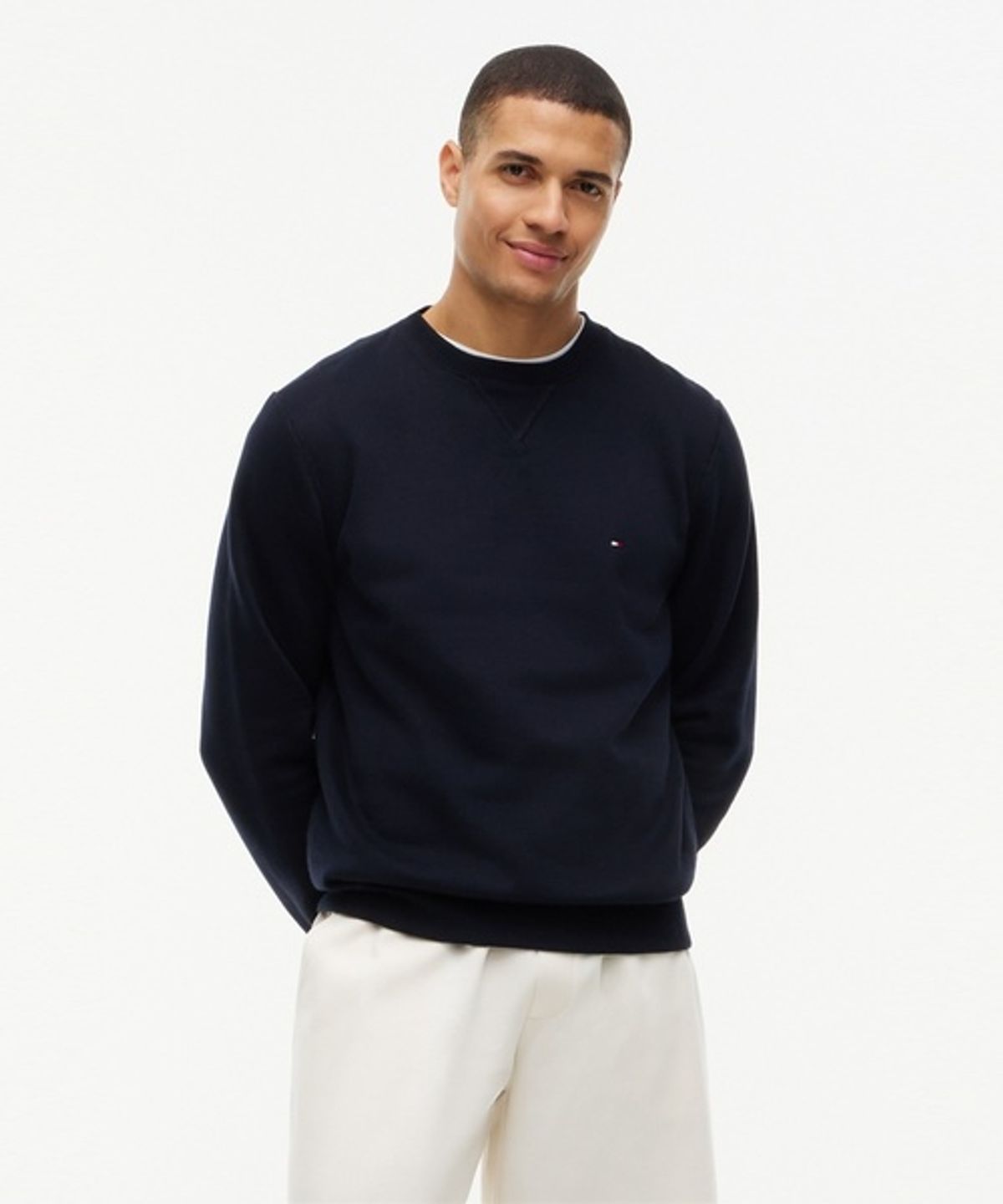 타미힐피거(TOMMY HILFIGER) [UNISEX] 에센셜 플리스 크루넥 탑 (T12G7TPO840MT3DW5)