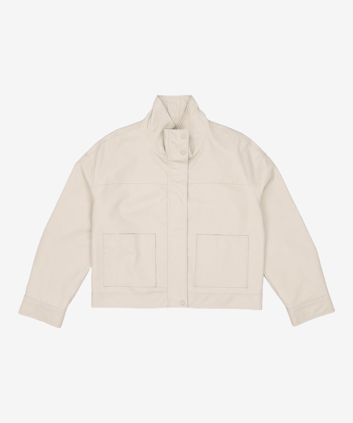 미쏘(MIXXO) 하이넥 비건레더자켓 MIWJLCT12C M