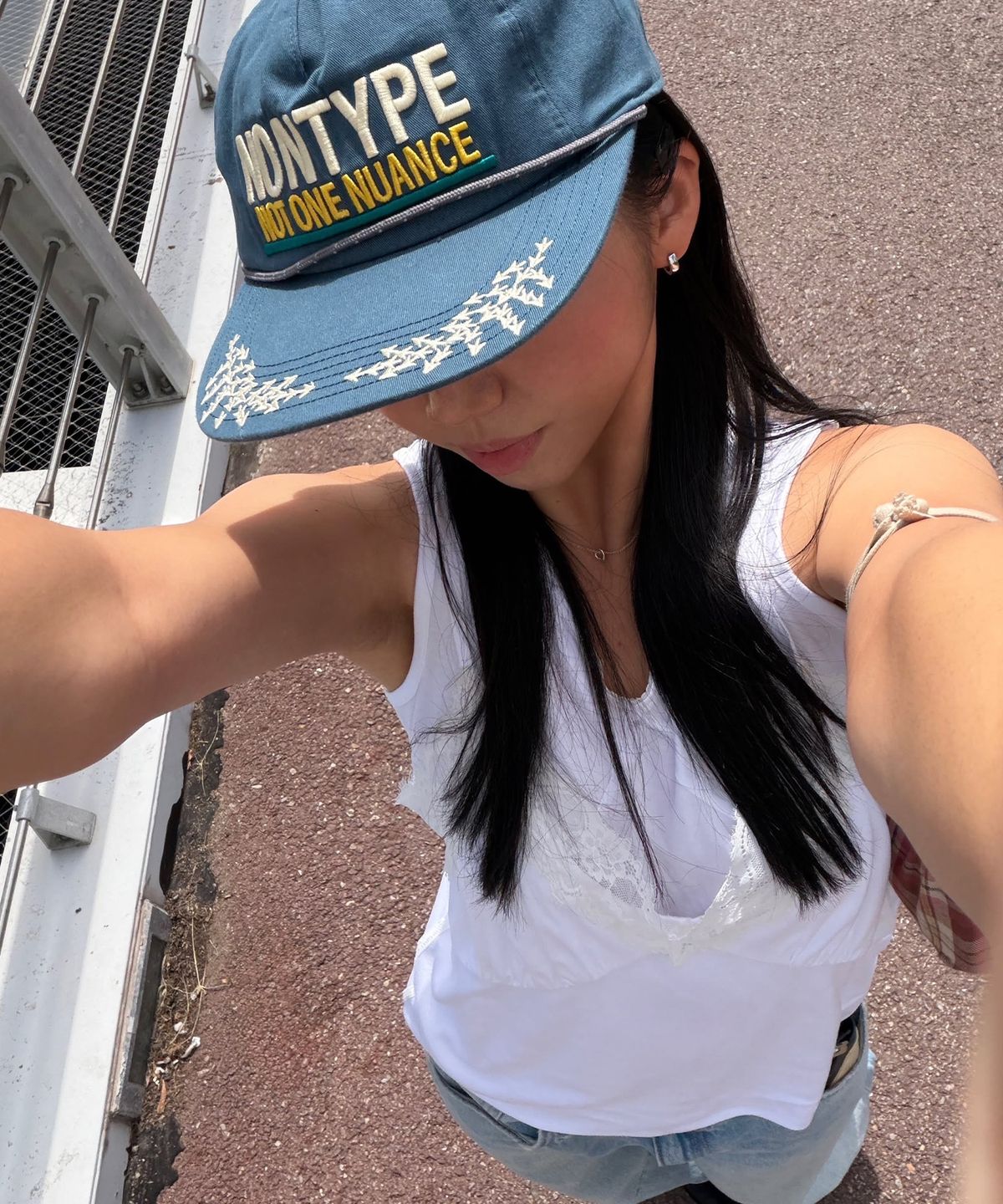 논타입(NONTYPE) ARCHIVE MESSAGE WASHED CAP (TEAL GREEN)