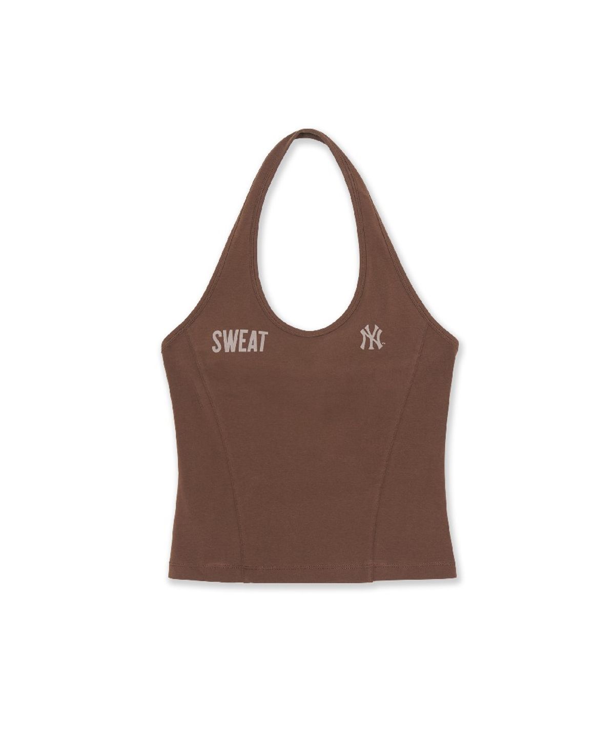 엠엘비(MLB) MLB X KIOF SWEAT 여성 홀터넥 나시 티셔츠 NY (Neon Brown)