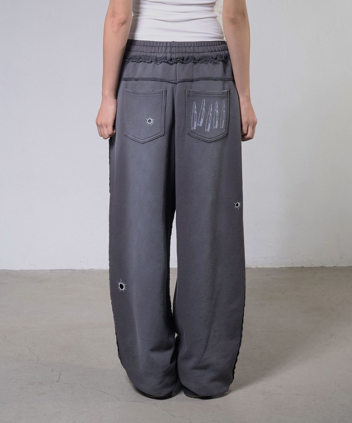 팬시클럽(FANCY CLUB) 로스트 타깃 스웻팬츠 (CHARCOAL) F26ZD461