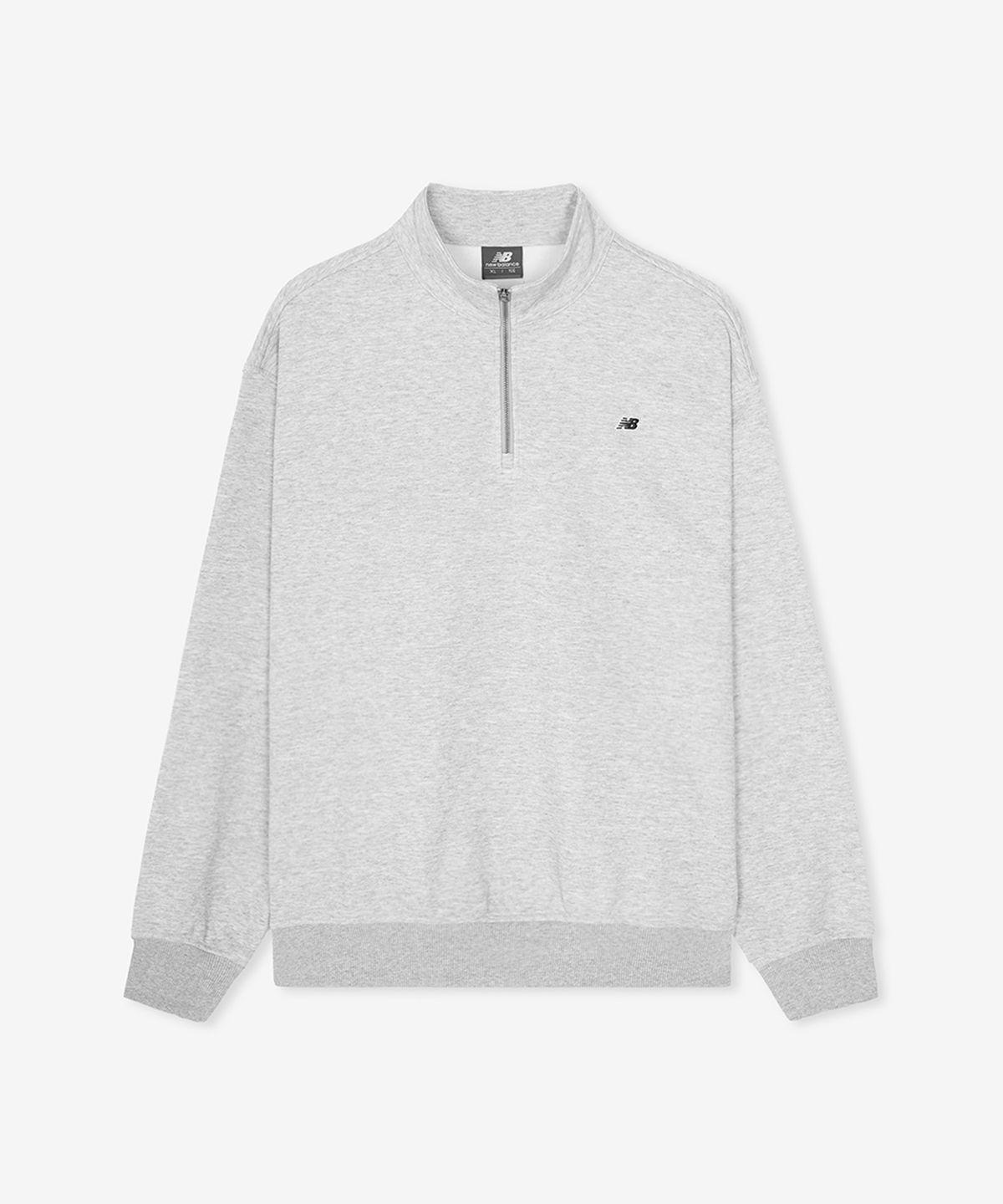 뉴발란스(NEW BALANCE) NBNCG41813 / UNI 에센셜 클래식 반집업 맨투맨 (M/GRAY)