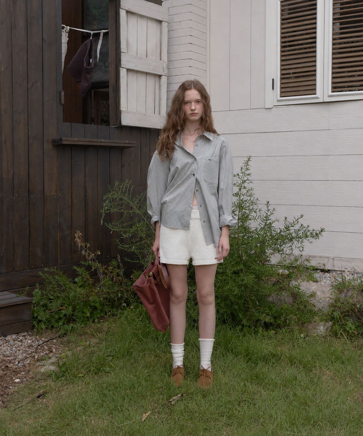 어패럴아카이브(APPAREL ARCHIVE) Elo wool knit shorts - Ivory