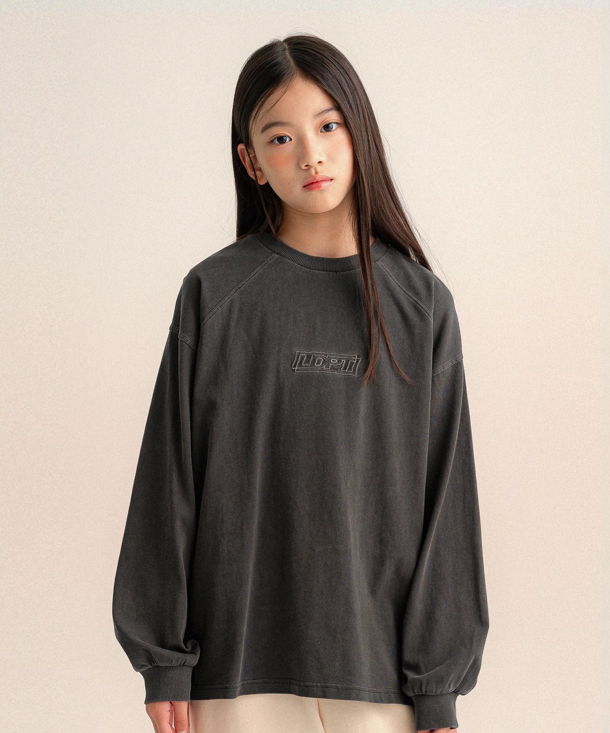 리틀뎁(LITTLE DEPT) 로우 피그먼트 티셔츠 Grey