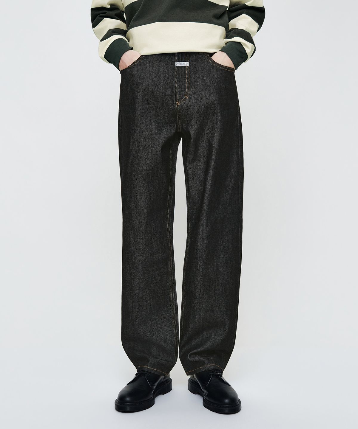 마리떼 프랑소와 저버(MARITHÉ + FRANҪOIS GIRBAUD) M STRAIGHT SELVEDGE DENIM PANTS black