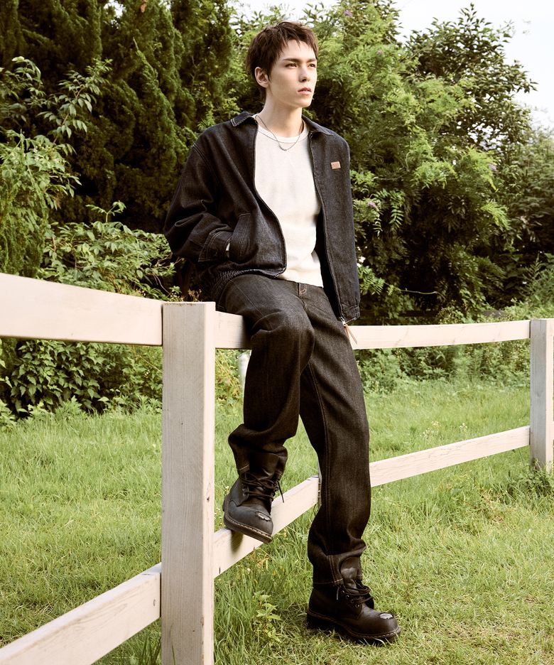 [버논 착용] M STRAIGHT SELVEDGE DENIM PANTS black