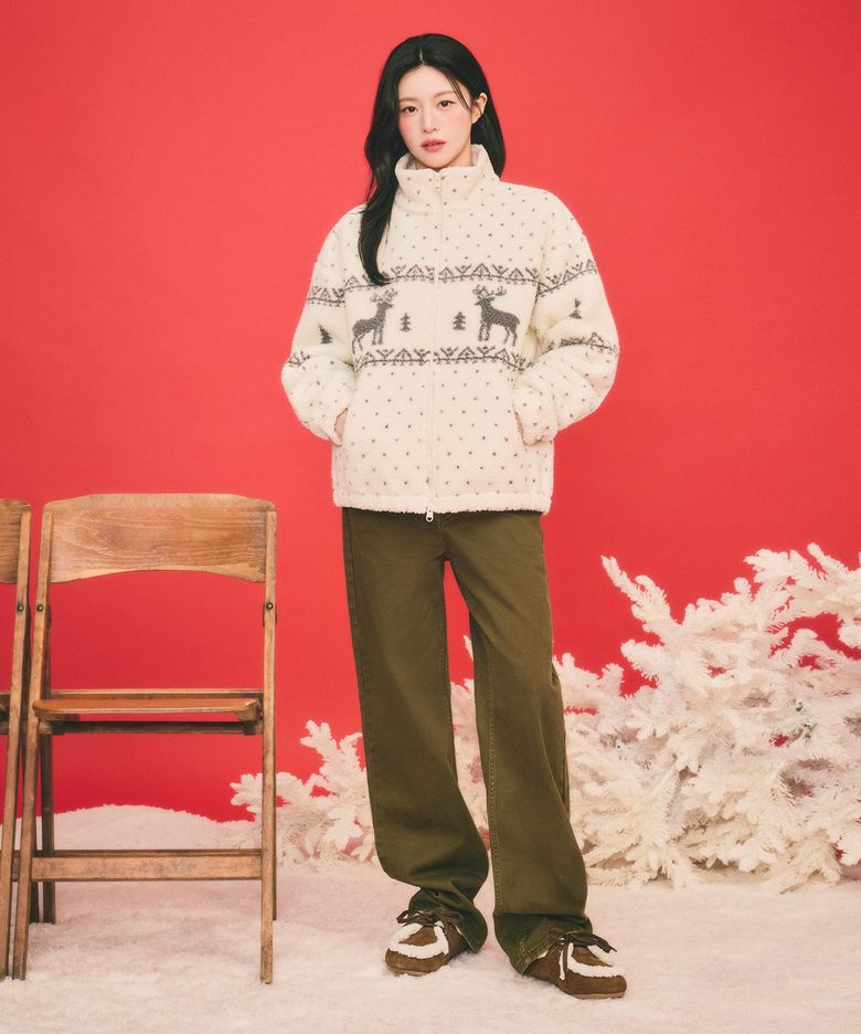 [고윤정 착용] W STRAIGHT DENIM PANTS olive
