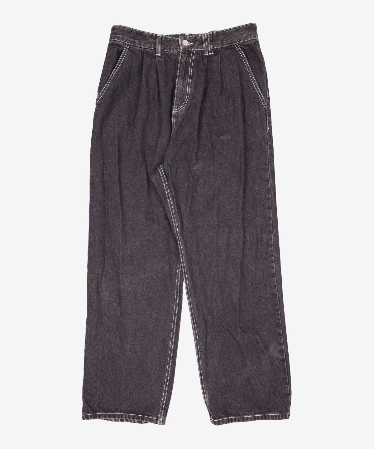 데케트(DECET) [AMC 데님]Dawn 2Pleats Wide Jeans DCPT007AshBlack 30