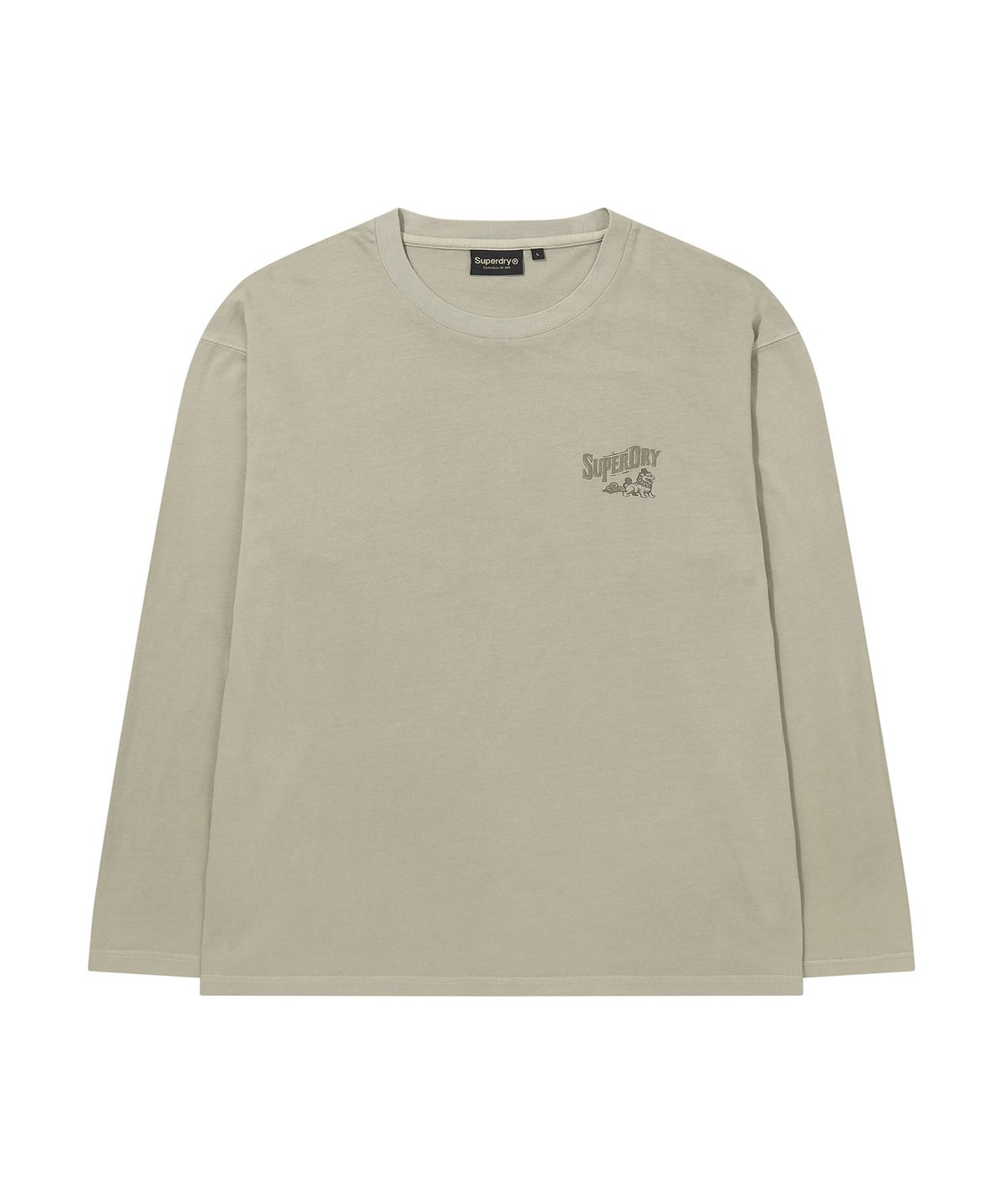 슈퍼드라이(SUPERDRY) 다잉 해치 롱티 다크 베이지 SDUILDQ07DBE