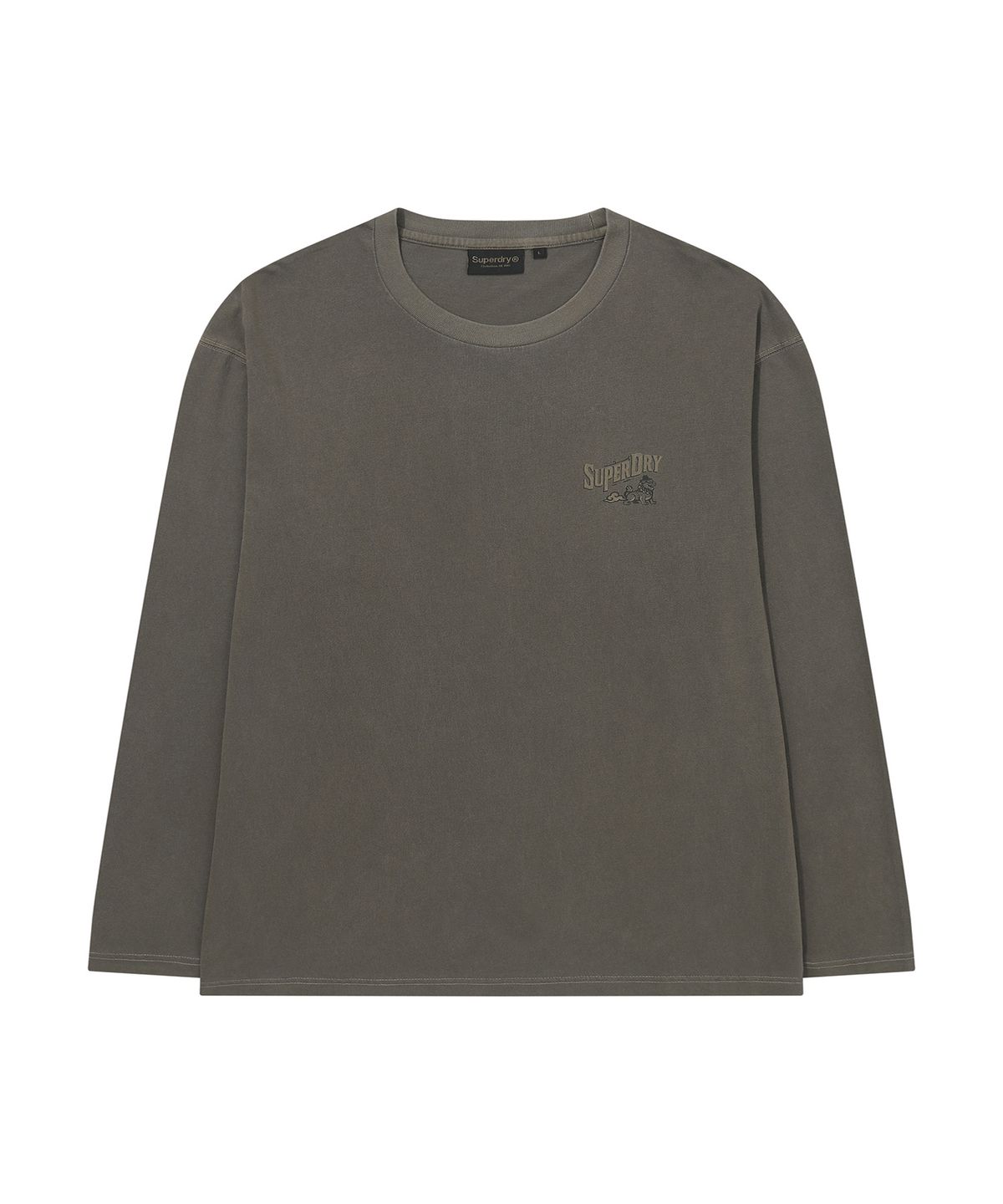 슈퍼드라이(SUPERDRY) 다잉 해치 롱티 다크 카키 SDUILDQ07DKH