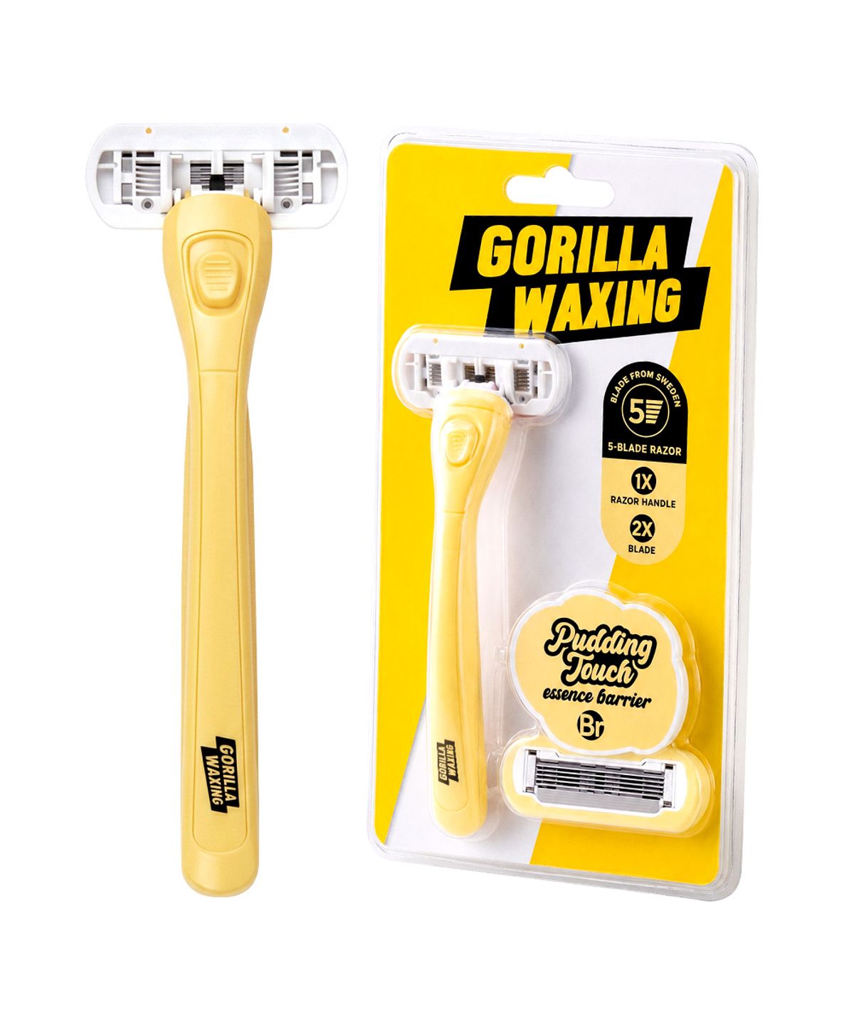 고릴라왁싱(GORILLA WAXING) 고릴라왁싱 푸딩터치 에센스 베리어 5중 블레이드 여성 면도기