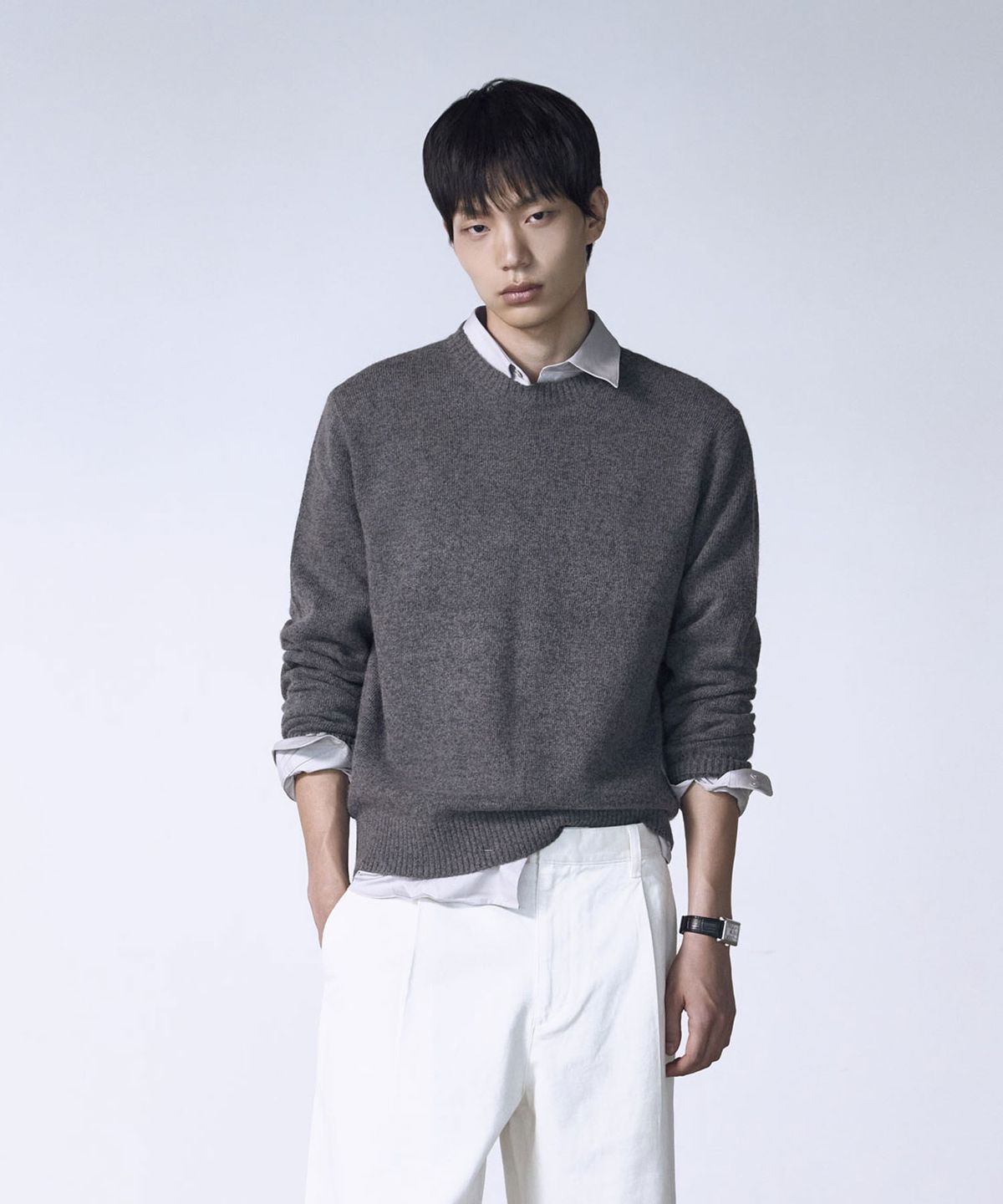 더니트컴퍼니(THEKNITCOMPANY) 폭스 블렌디드 크루넥 스웨터 6color