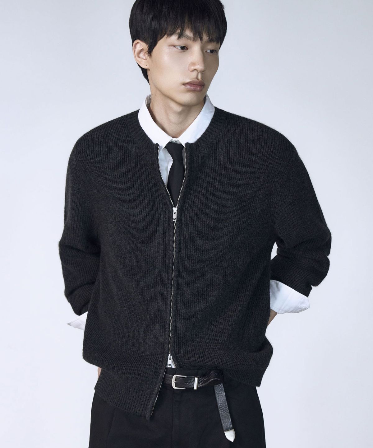 더니트컴퍼니(THEKNITCOMPANY) 폭스 블렌디드 집업 가디건 3color