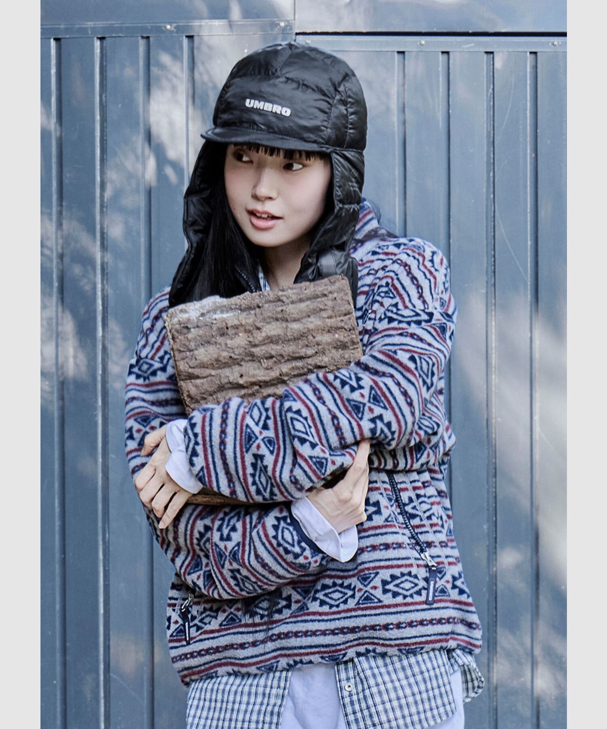 엄브로(UMBRO) 알파플리스 스탠넥 하프집업 그레이 UR423CFSN1