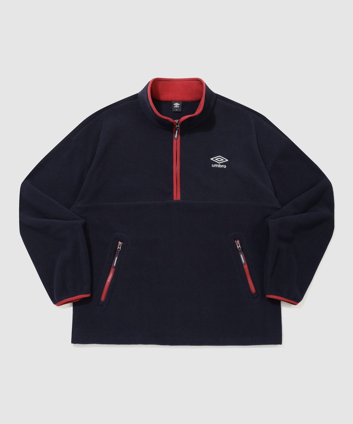 엄브로(UMBRO) 알파플리스 스탠넥 하프집업 네이비 UR423CFSN1