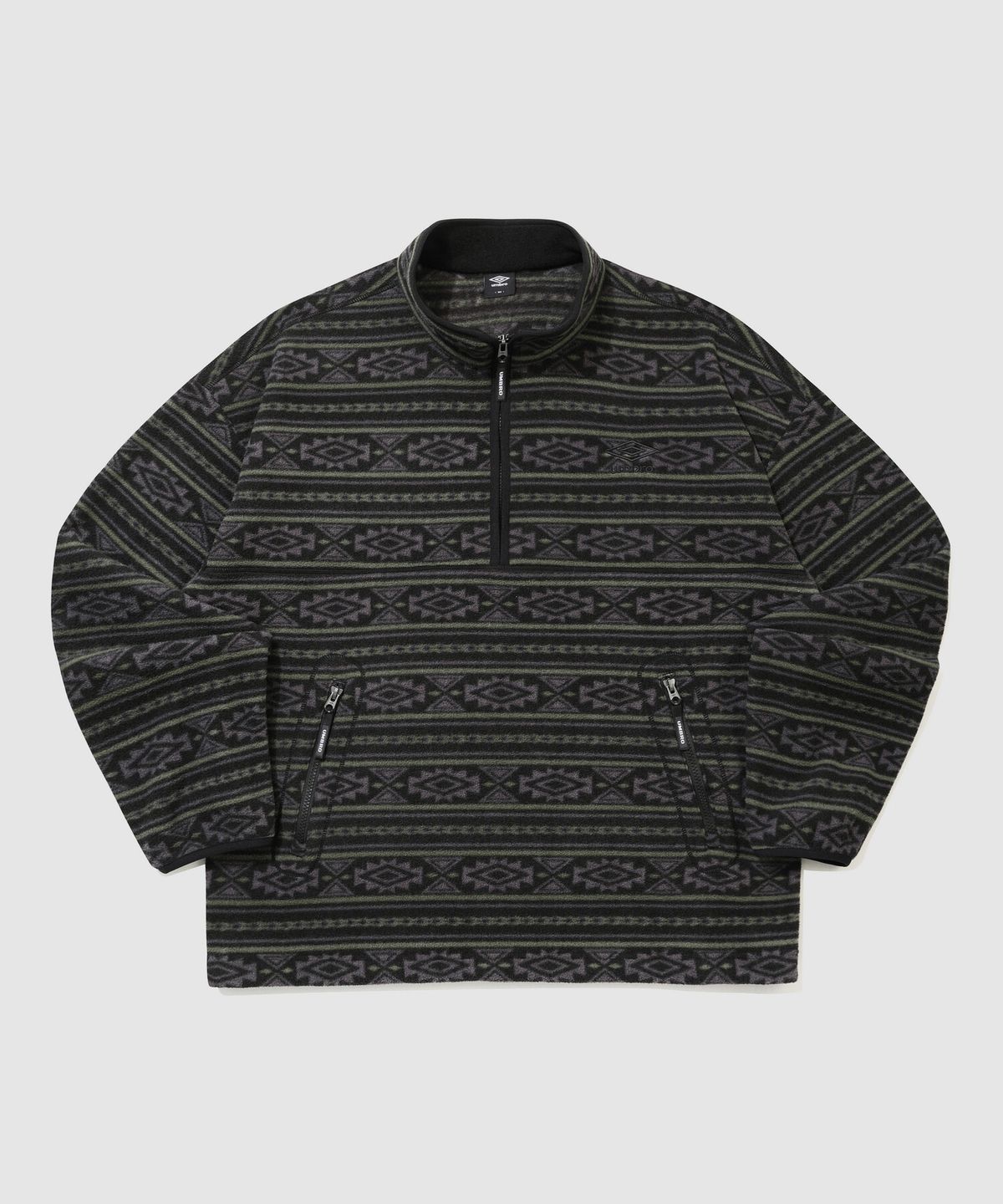엄브로(UMBRO) 알파플리스 스탠넥 하프집업 블랙 UR423CFSN1