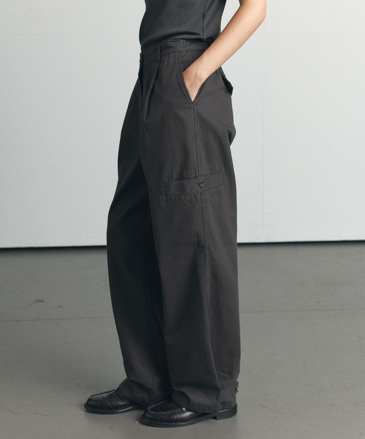 노운베러(KNOWNBETTER) Utility cotton pants [KNFW06PT09]_Charcoal