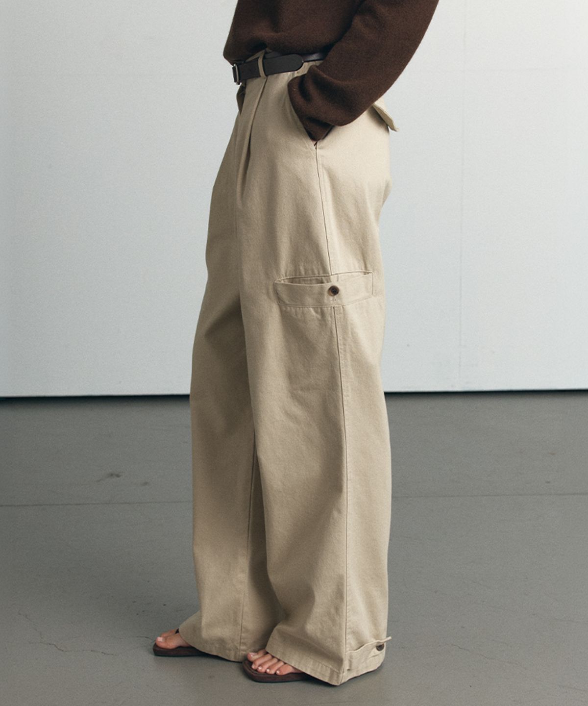 노운베러(KNOWNBETTER) Utility cotton pants [KNFW06PT08]_Beige
