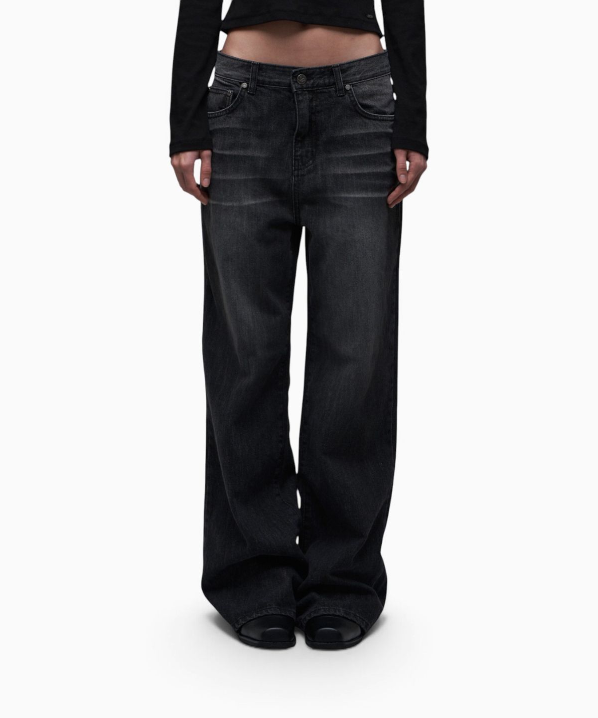 시너진(SYNERJYN) 201 CAT WASHING STRAIGHT JEANS BLACK