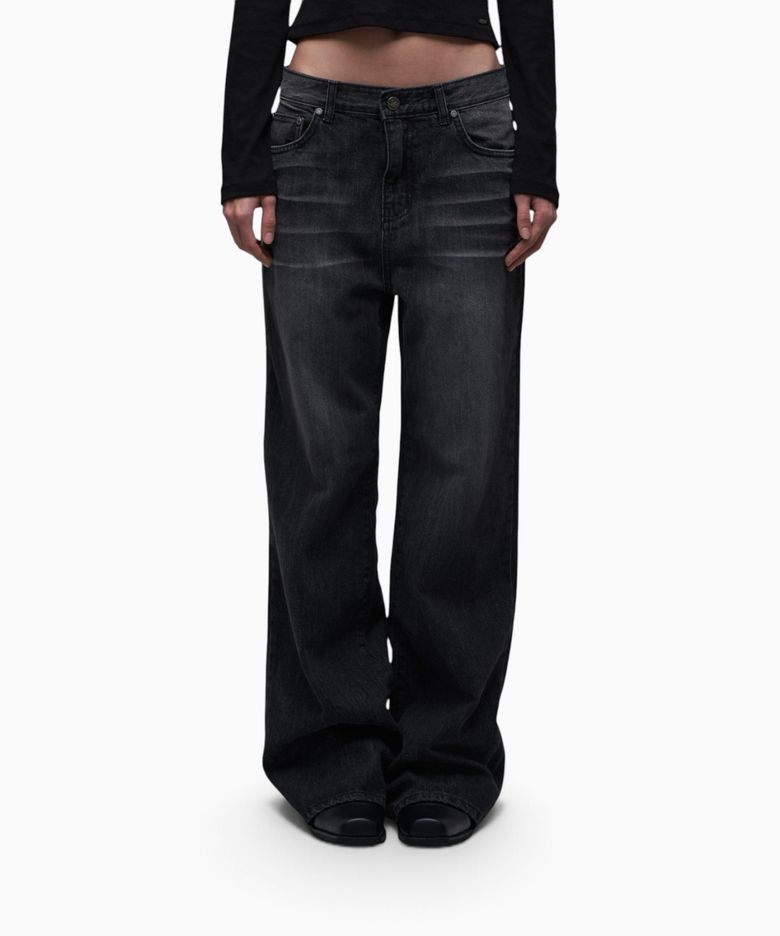 201 CAT WASHING STRAIGHT JEANS BLACK