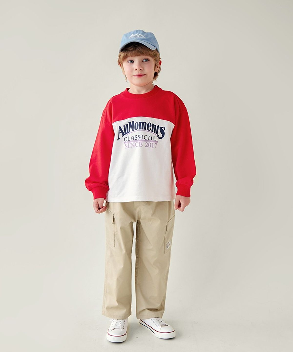 월튼키즈(WALTON KIDS) 모먼트배색티셔츠