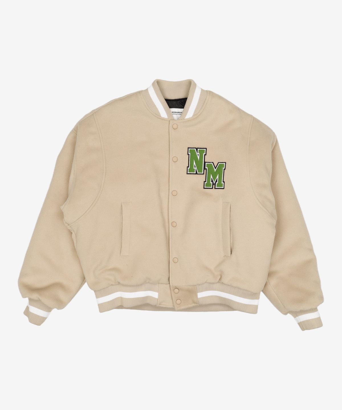 노매뉴얼(NOMANUAL) TAYLOR VARSITY JACKET - BEIGE 95