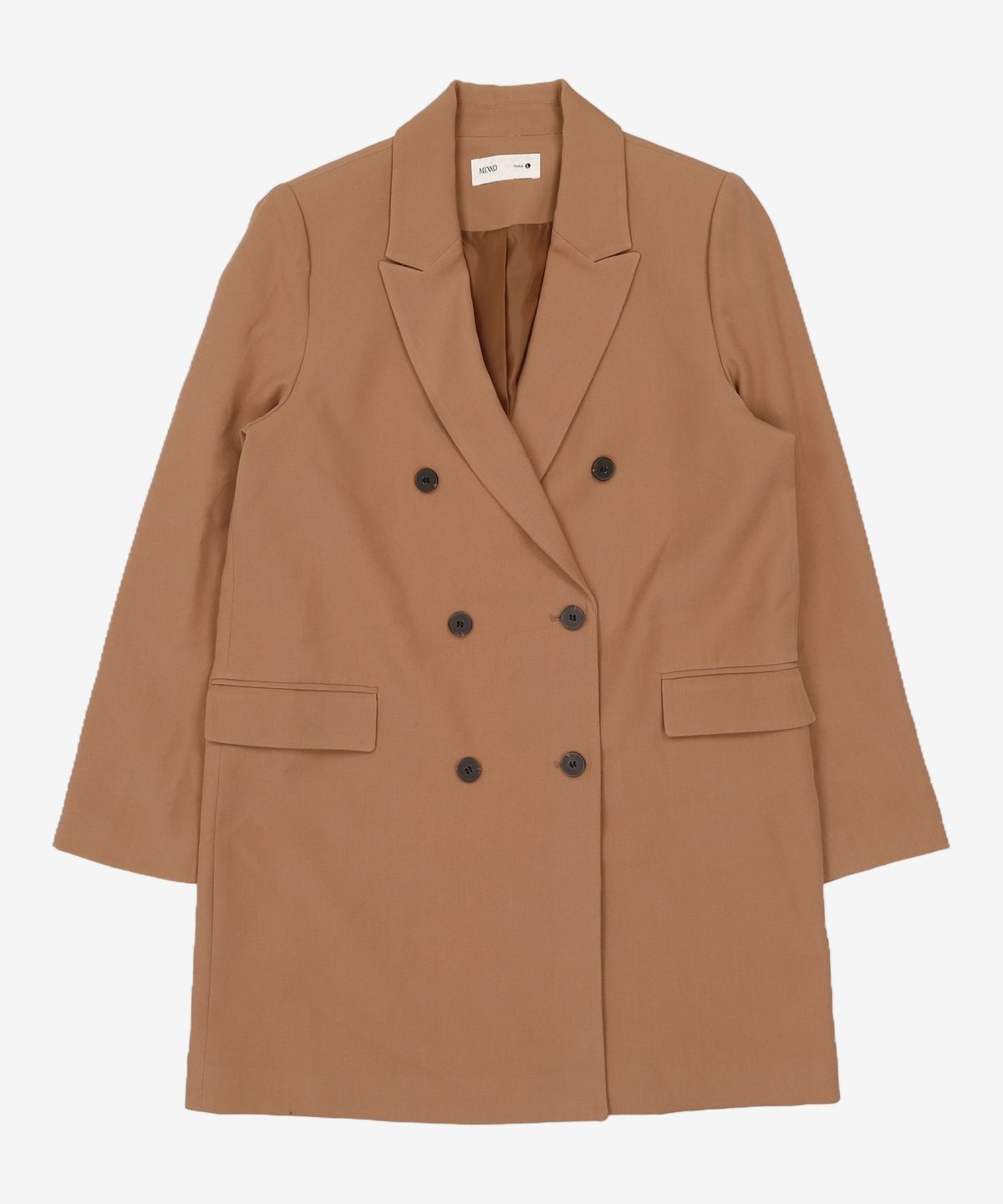미쏘(MIXXO) 솔리드 미디 더블 자켓 MIWJK9T2PG L