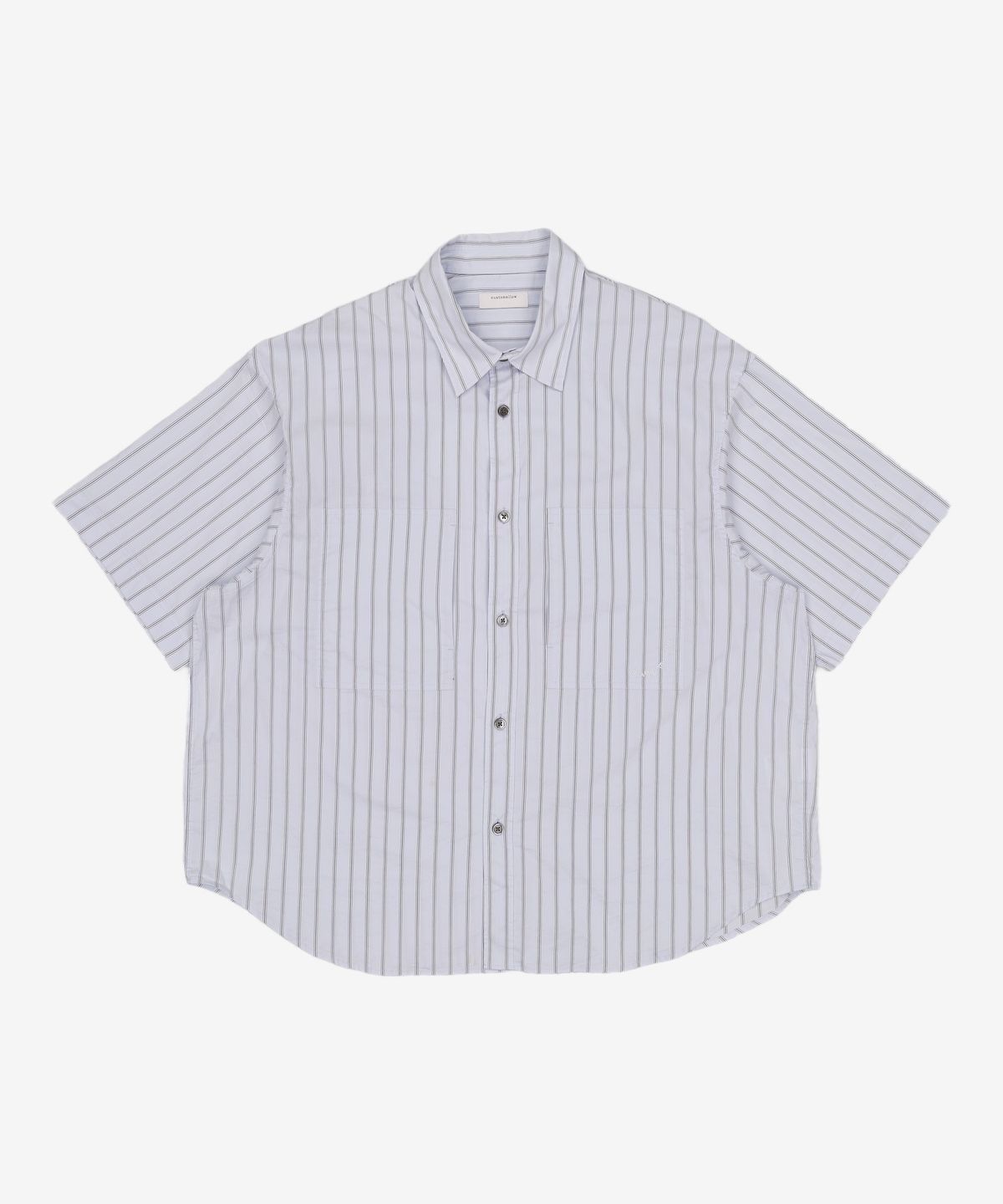 커스텀멜로우(CUSTOMELLOW) stripe wide-fit half sleeve shirt_CWSAM23408BUX 105