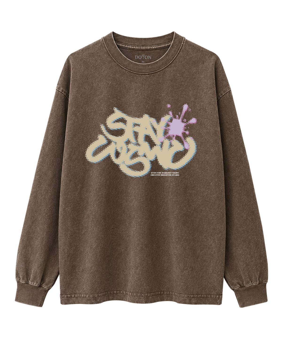 도톤(DOTON) BRIGHTER STARS ACID LONG SLEEVE  (Brown)