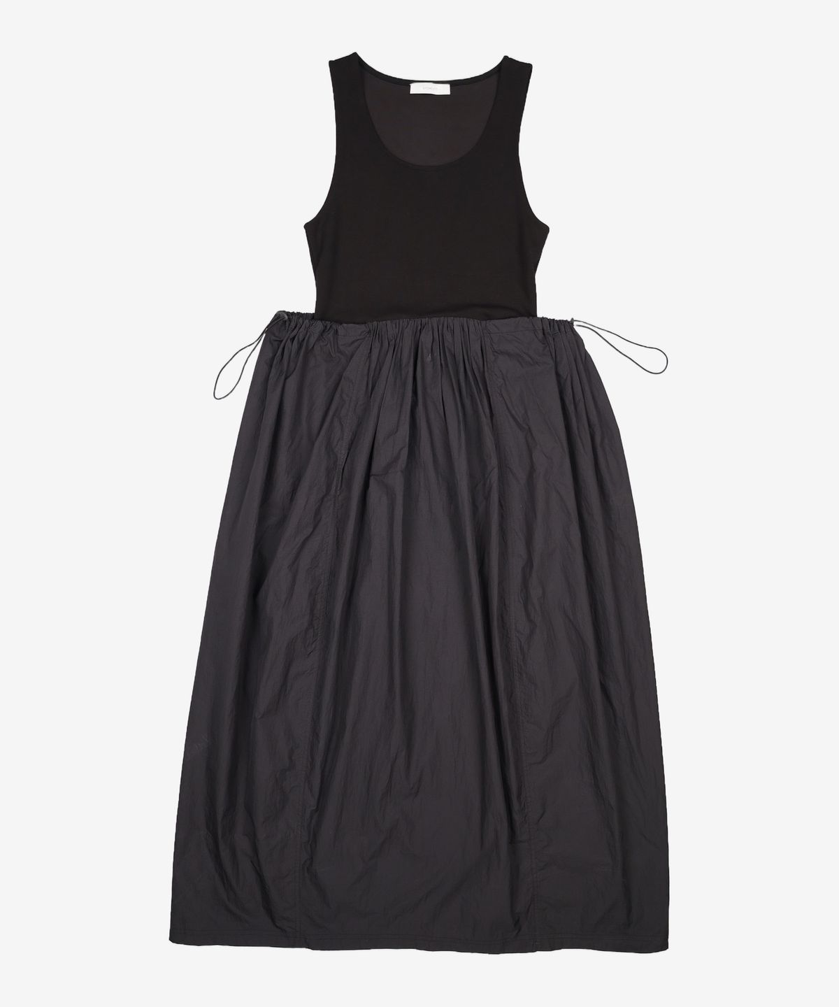 아모멘토(AMOMENTO) SHEER JERSEY DRESS_BLACK 0